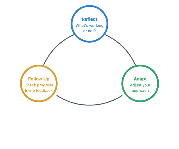 Reflect, Adapt, and Follow-Up Cycle