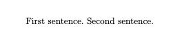 Output: LaTeX joins both lines into a single continuous paragraph.