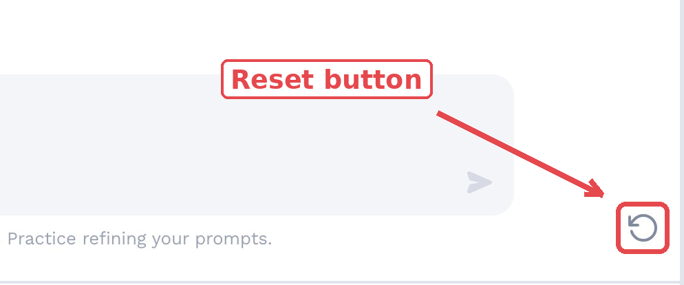 ChatCPT reset button
