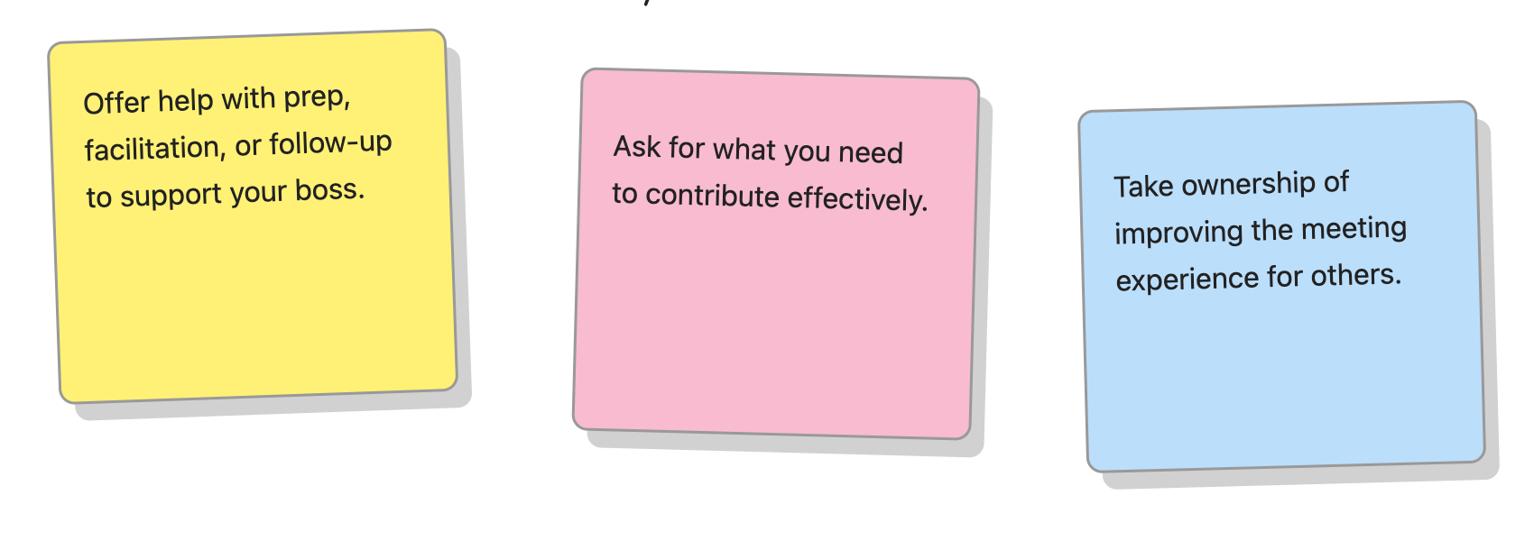 Three practical ways to help your boss with meeting management